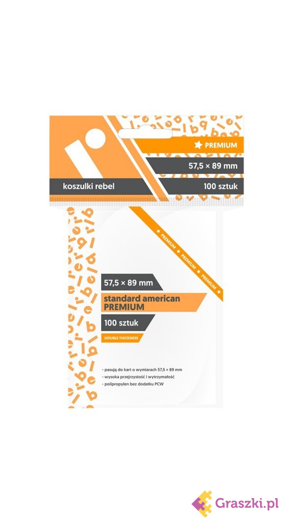 Koszulki na karty Rebel (57,5x89 mm) Standard American Premium, 100 sztuk